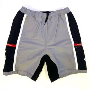 Fox Racing Mountain Bike Shorts Mens 33 Gray Black Padded Liner Zip Pockets